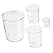 IMIKEYA 4 pezzi Bicchieri Precipitati in Vetro Borosilicato Resistenti al Calore con Design Graduato Chiaro per Misurazione Precisa Laboratorio Include e Attrezzature da Laboratorio Durevole e immagine