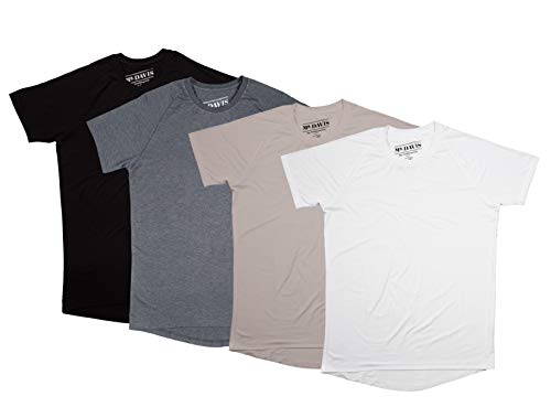 Mr. Davis Bamboo Viscose Traditional Crew Men's Undershirt Variety 4 Pack - Stylish Crew Neck Undershirts for a