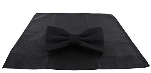 Nœud papillon en lurex noir idéal pour briller lors de vos soirées de gala