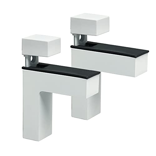 SAYAYO 2 Pièces Support de Tablette en Verre Réglable, Support Étagère Murale en Alliage de Zinc, Pince Verre pour Étagère en Bois/Verre de 5 à 30 mm Épaisseur,...