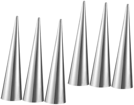 NUOBESTY 6 adet kruvasan pişirme kalıbı, paslanmaz çelik, spiral pasta konisi, krema tanecikleri için, istiflenebilir sincap kalıbı, fırın için, tekrar kullanılabilir ve kolay temizlenir - Görsel 1