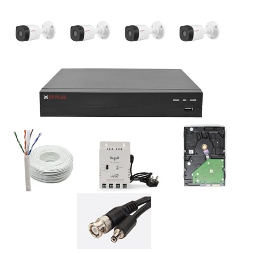 CP PLUS Full HD 4 Channel DVR with 2.4 MP 4 Outdoor Cameras [Built-in Audio MIC + Motion Detection] + 1 TB HDD + 4 Ch SMPS + CCTV Cable, HDMI+BNC/DC Set, White (B0CSSX78C2) Amazon Price History, Amazon Price Tracker