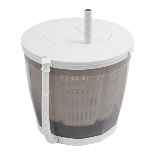2-in-1 Hand Crank Washing Machine - Portable Non-Electric Washer & Spin Dryer for Outdoor Travel, RVs, and Camping - Compact Mini Grey Design