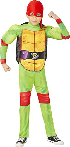 InSpirit Designs Disfraz de Rafael de la película Mutant Mayhem de las Tortugas Ninja para niños, con licencia oficial, disfraz de cosplay, disfraz de grupo, disfraz teatral, talla M