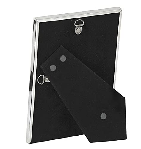 EDZARD Bilderrahmen Prato für Foto 15 x 20 cm, edel versilbert, anlaufgeschützt, mit Samtrücken, inkl. 2 Aufhängern… – Bild 4