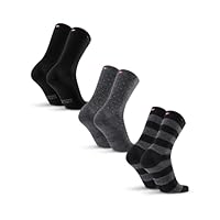 DANISH ENDURANCE Calzini con Bottone in Lana Merino, Anti-Umidità, Traspiranti, Unisex, 3 o 5 Paia, Multicolore (1x A Pois, 1x A Strisce, 1x Nero), 43-47