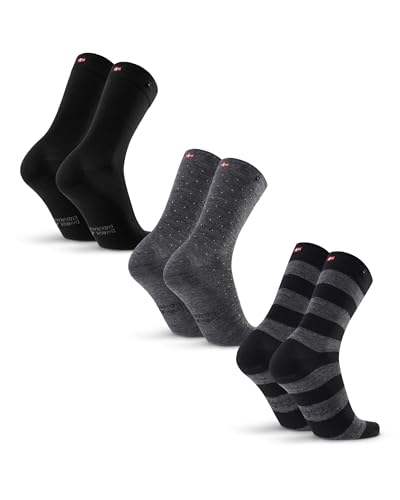 DANISH ENDURANCE Premium Merino Socks with Button System, Wool So...