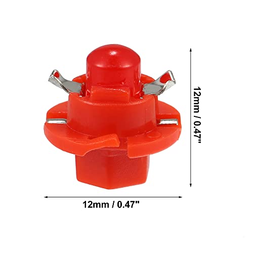 X AUTOHAUX 10 piezas luz LED T5 roja para tablero miniatura 3