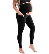 Umstandsleggings Damen - High Waist Blickdicht Schwangerschaftsleggings