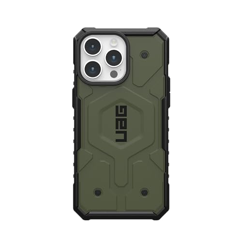 Image of URBAN ARMOR GEAR UAG [Updated Ver] Compatible with iPhone 15 Pro Max Case 6.7 inch Pathfinder Olive Drab Built-in Magnet Compatible with MagSafe Charging Rugged Military Grade Dropproof Protective Cover