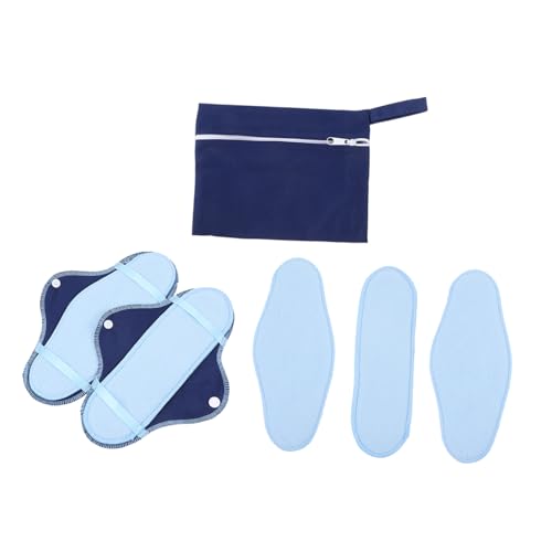 OUNONA Compresas Sanitarias Lavables de Polar para Flujo Menstrual y Pérdidas Reutilizables Cómodas y Resistentes para Uso Diurno y