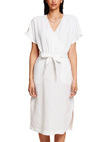 ESPRIT Damen 043EO1E308 Kleid, 100/WHITE, 38