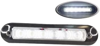 Pactrade Marine 2PCS Boat RV Auto LED Strip Light 6 Cool White PC Flush Mount