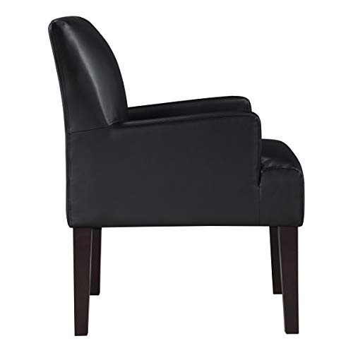 Sillón Clásico Negro Cuero Sintético miniatura 4