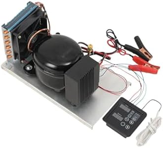 DC 12-24V Car Refrigeration Air Compressor Fridge Freezer Marine Solar with Temperature Controller,Working volume:2.5cm³,2000-3500RPM,BD25HC