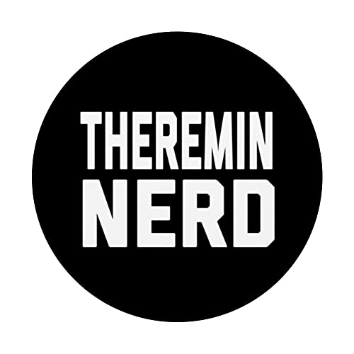 Theremin Nerd. Funny Music Lover Design For Music Class PopSockets Swappable PopGrip, Black - Image 3