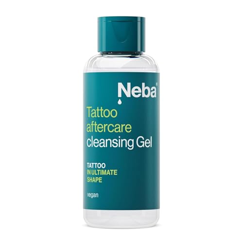 Neba - Gel Limpiador para el Cuidado Posterior del Tatuaje - para Tatuajes Frescos y Curados - Gel Limpiador para el Cuidado Posterior - Ducha de Baño - Cuidado Corporal para la Piel Tatuada - 100ml