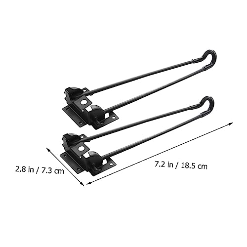 Soporte de mesa de comedor plegable con patas de horquilla negras de 20.5 cm 5