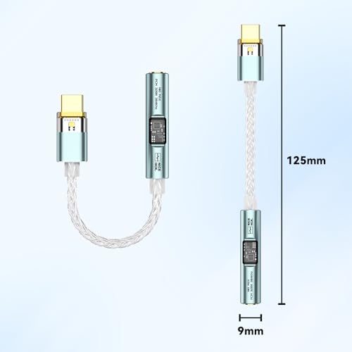 Image of NICEHCK NK1 MAX Silver CX31993 Dual Chip USB C to 3.5 HiFi DAC Amp Cable | DAC dongle with CX31993+MAX97220 dual chips, upgraded 8-strand silver-plated OCC cable,supports 32bit /384kHz lossless audio