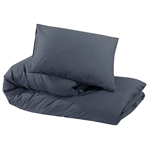 Parure de lit anthracite microfibre légère pour stopper la chaleur nocturne - 6