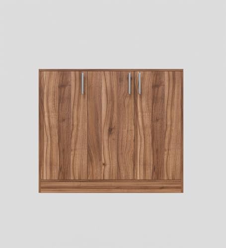 Image of Spyder Craft Buffet Cabinet with Storage - Shinx Storage Organizer with Doors and Shelves - Side Cupboard for Kitchen and Living Room Color - Wood Brown (Brown)