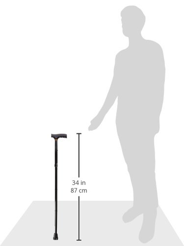 Drive Medical Designer Folding Cane With T Handle, Black #TOP4