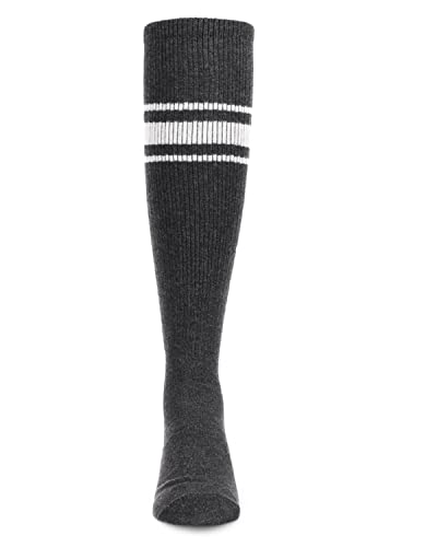 MeMoi Marled Ribbed Stripe Girls Cotton Blend Knee High Socks2