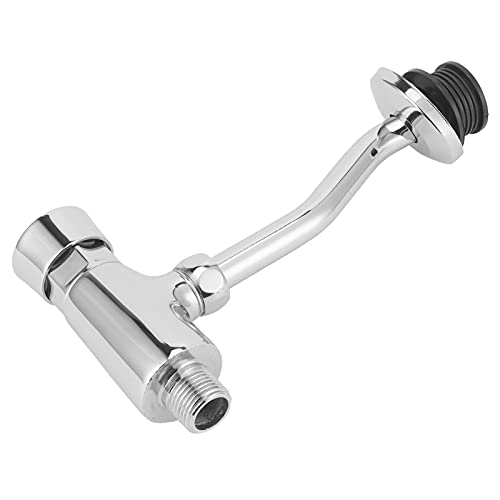 Urinal Flush Valve, G1/2 Exposed Manual Toilet Bowl Flush Valve Wall Mounted Hand Press Flushing Tool for Bathroom Toilet defult