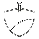 Stainless Steel Flat Beater for KitchenAid 5Plus/6 Qt. Bowl-Lift Stand Mixers, Paddle Attachment for Kitchenaid Mixer, Dishwasher Safe