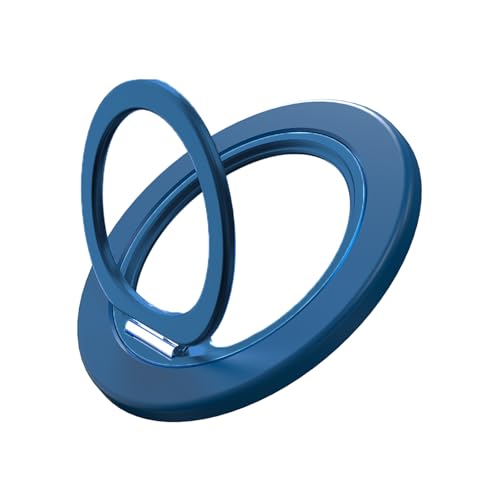 Image of Magnetic Phone Ring For MagSafe Phone Grip, Magnetic Cell Phone Stand Holder Finger Ring,[Thin and light design]for iPhone Can Rotate 360 Degrees Compatible with iPhone 12 /13 /14 /15 /16 /17 Series -Blue
