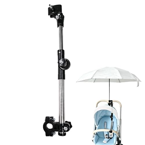 Umbrella Mount Holder Universal 180 Adjustable Umbrella Holder for Stroller Hole Diameters 0.8-1.3cm Umbrella Stretch Mount Stand Holder for Rollator Stroller Wheelchair Walker