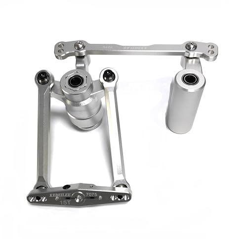 KEBEILEE CNC Alu7075 Sarvo Steering Bell Crank Kit for Losi DBXL E2.0 1/5 (Silver)