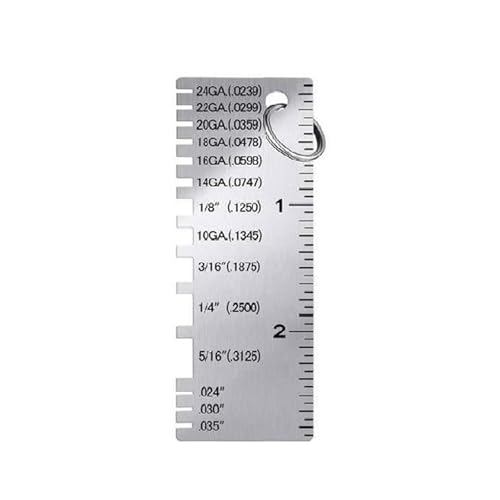 XUZHID Thickness Gauge?Double Sided Wire Gauge Metal Sheet Thickness Gauge Stainless Steel Wire Thickness Measurer Ruler Welding Tool Accessory