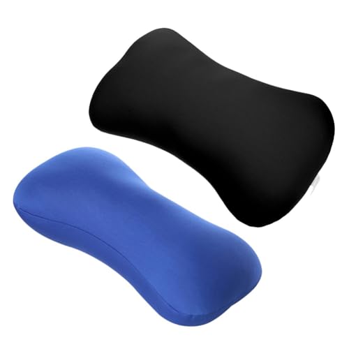 INOOMP 2pcs Comfortable Neck Pillow Portable Camping Headrest for Office and Travel Soft Particles for Cervical Support