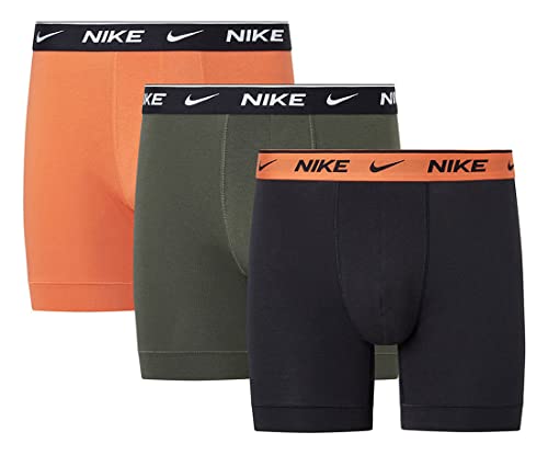 Nike 3Pk Boxer Brief Cotton Mens Active Underwears Size XL, Color: Olive/White2