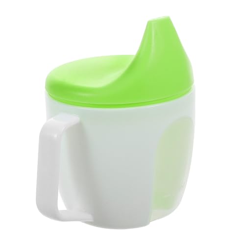CVUTOVO 幼児用トレーニングカップ ハンドル付き 耐久製 漏れ防止 ストロー付き 飲料用水筒