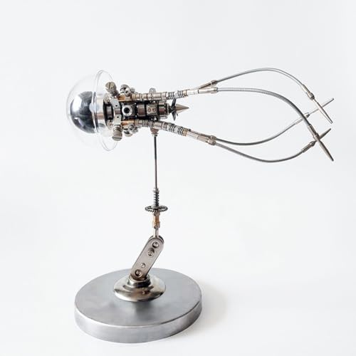 Funwetrike Rompecabezas de metal 3D, juego de maquetas de medusas steampunk, animales marinos mecánicos, decoración creativa del hogar 2024 - 247 piezas