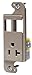 Hubbell Wiring Systems RJ62ALTR tradeSELECT JLOAD Tamper-Resistant Multimedia Outlet, Unloaded, 20A, 125V, Almond