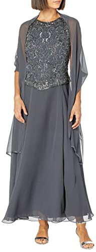 Image of J Kara Womens Sleeveless Mock 2 Piece Beaded Bodice Flare Dress