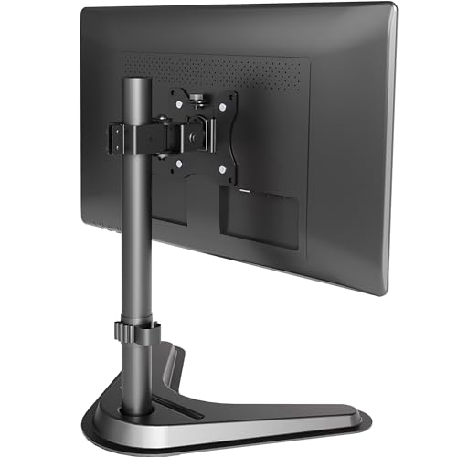 Image of Claiks Monitor Mount, Ergonomic Adjustable Monitor Stand for Max 32 inch Screens, Adjustable Stand up to 20 lbs, VESA Mounting Holes 75&100mm, Black