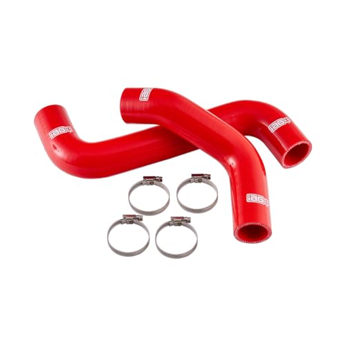 IAG Upper & Lower Radiator Hose Kit for Subaru WRX 02-07, STI 04-07, Red
