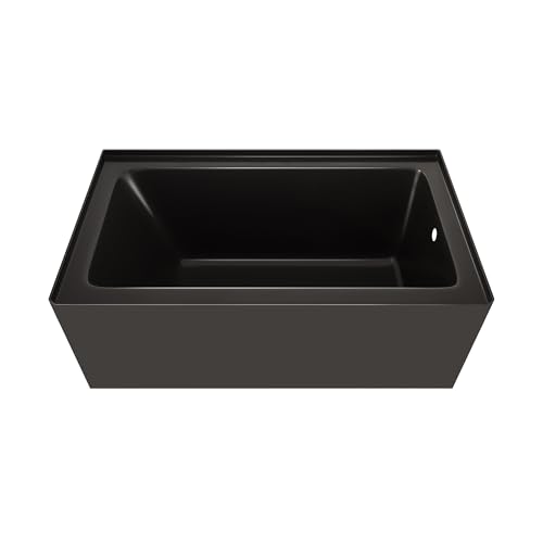 Image of Voltaire 54 x 30 Skirted Right Drain Soaking Apron Bathtub in Glossy Black