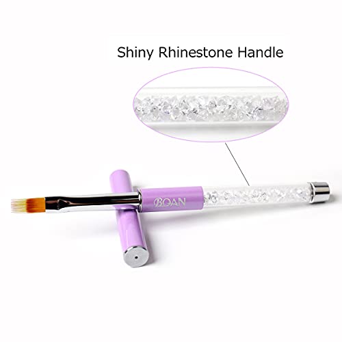 1 Stück UV Gel Nagelbürste Mit Strass Griff Nylon Haar Ombre Pinsel Pro Nagelkunstwerkzeuge 4# – Bild 4