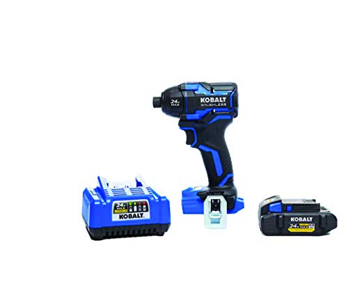 Kobalt XTR 24-Volt Max 1/4-in Variable Speed Brushless Cordless Impact Driver (1-Battery Included)