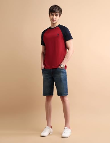 Image of U.S. POLO ASSN. Knitted Cotton T-Shirts for Men - 100% Cotton, Breathable & Comfortable, Half Sleeves Mens Casual T Shirts