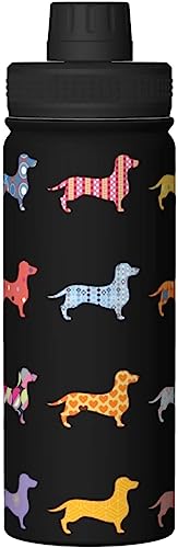 萌え ダックスフント 犬柄 アニメ 水筒 真空断熱 保温 保冷 スポーツボトル 人気 ステンレスボトル スポーツ飲料対応 漏れない 直飲み530ml 男の子 女の子 おしゃれ 大人 子供 グッズ キャラクター 雑貨 zj107