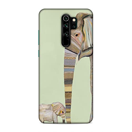 Image of Printed Mobile Back Hard Case Cover for Xiaomi Redmi Note 8 Pro | Elephants, Cute Baby Elephant, Traditional-2189