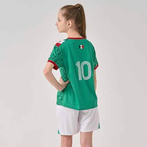 Image of Cnins Kids Soccer Jersey Kit for Boys & Girls- Breathable & Quick-Dry - Youth Soccer Football Training Gifts (2T-14Y)