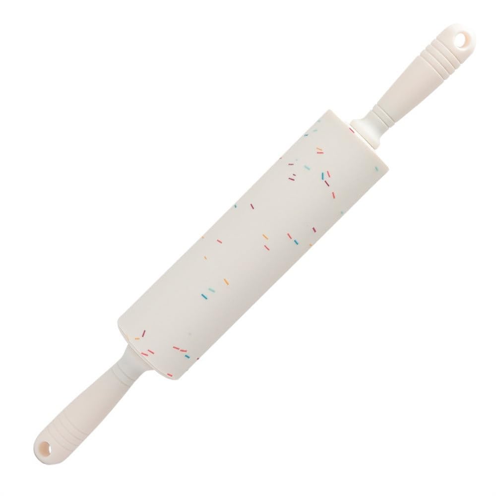 Mattarello in silicone per la cottura, 31 x 4,3 cm, strumento da cucina antiaderente per impasti e pasticceria, ideale compagno di cottura
