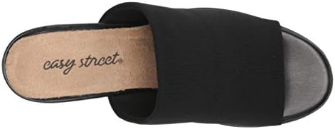 Easy Street Women's Mule, Black Stretch Fabric, 6 Wide | Image 4
